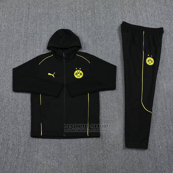 Chandal con Capucha del Borussia Dortmund 2024 Negro